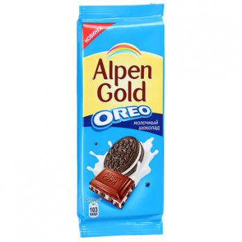 Шоколад Alpen Gold Молочный с ОRЕО 95г.
