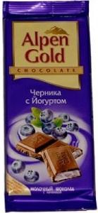 Шоколад Alpen Gold Черника с Йогуртом