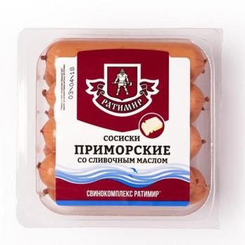 Сосиски Приморские со сливочным маслом Ратимир 370 г