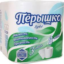 Туалетная бумага "Перышко" 2 слоя 4шт