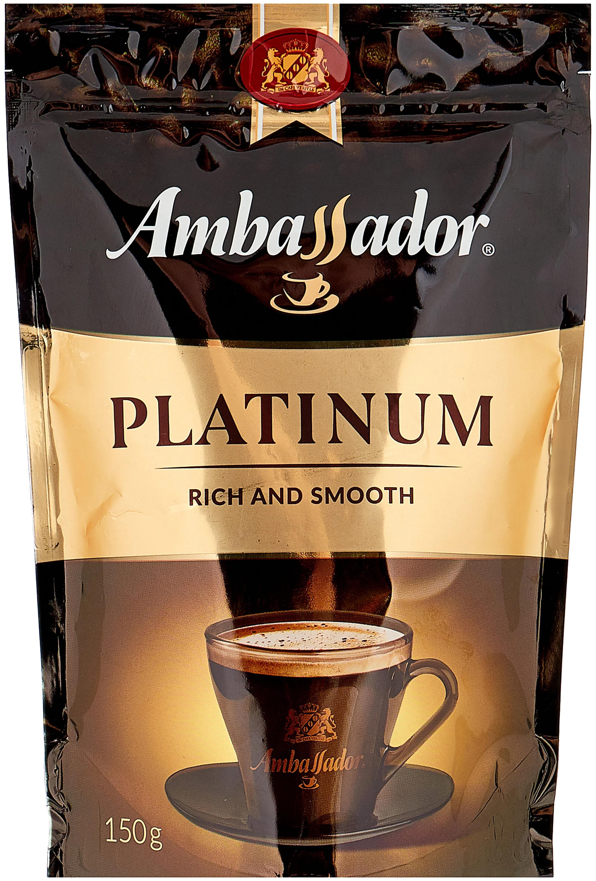 Кофе растворимый Ambassador PLATINUM, пакет, 150г.