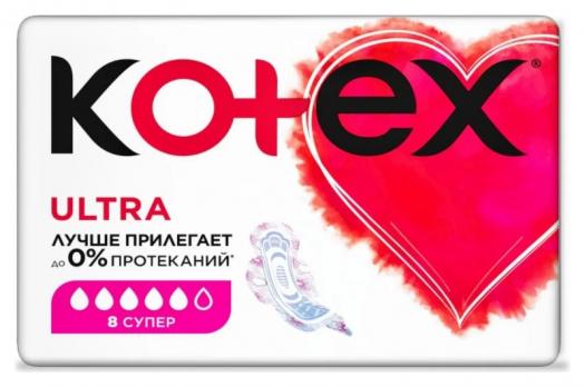 Гигиенические прокладки KOTEX Ultra Dry Super 8 шт.