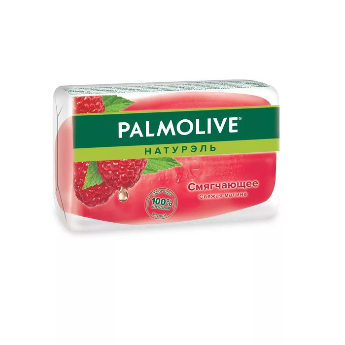 Мыло туалетное Palmolive натурэль, смягчающее, свежая малина, 90г.