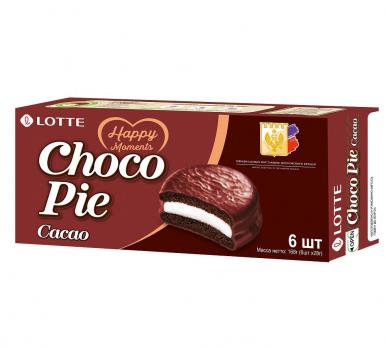 Печенье Choco Pie Cacao, Lotte 168гр.